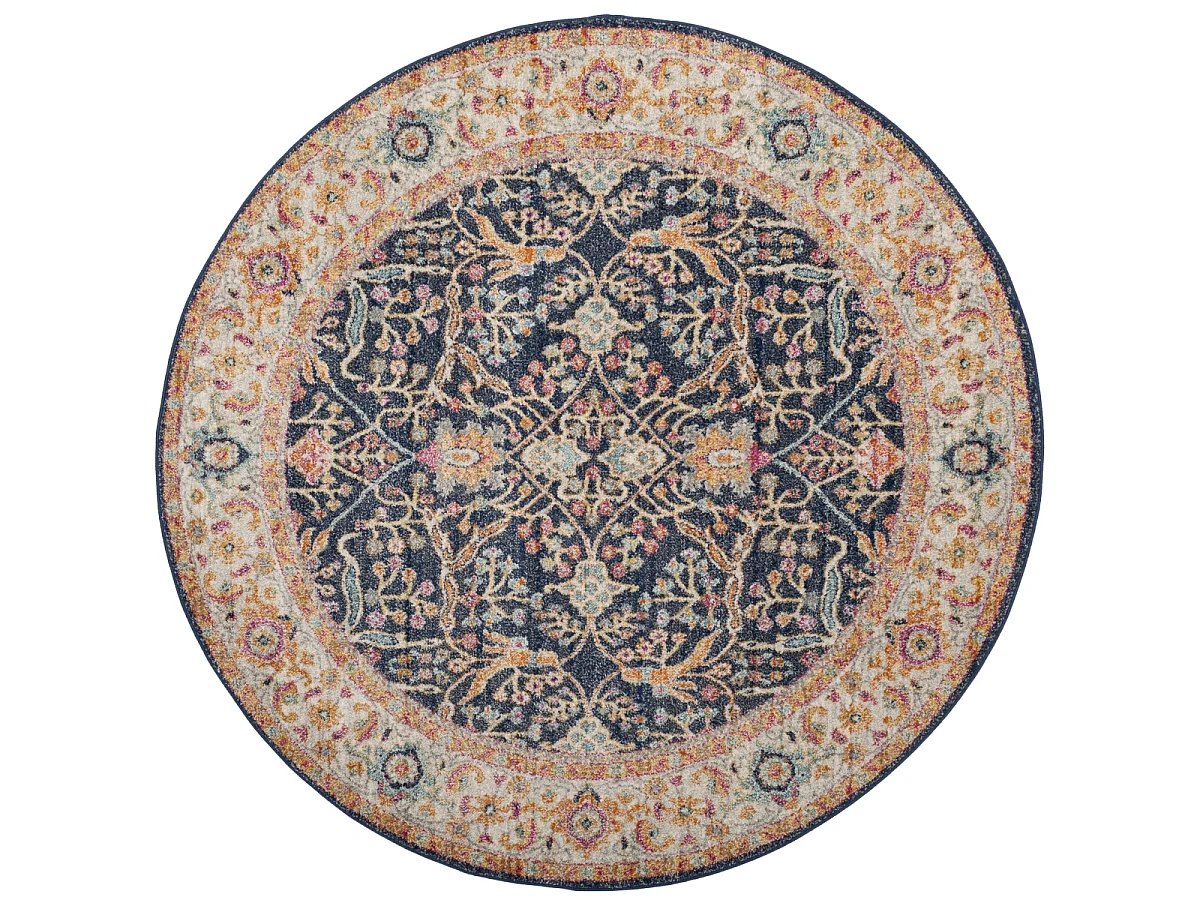 Tapis Marine/Crème 201 x 201 cm - Melvina