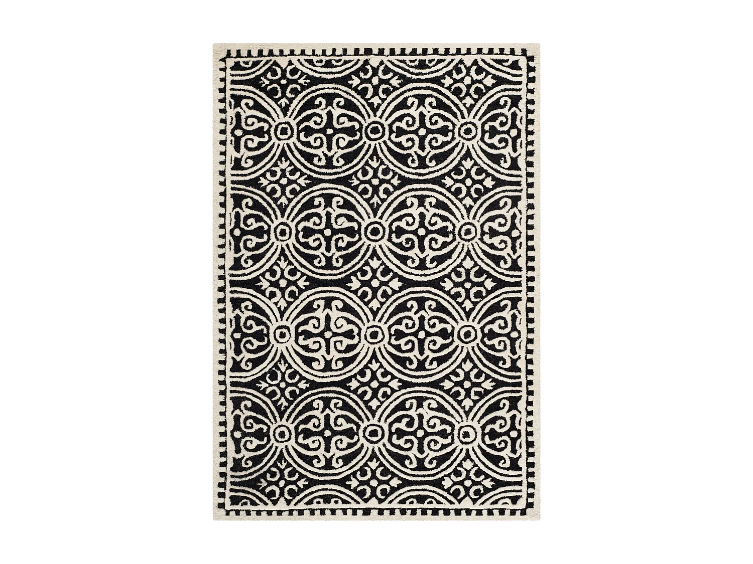 Tapis Noir/Neutre 91 X 152 cm - Roby