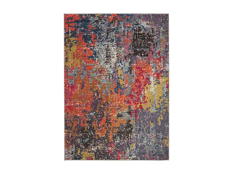 Tapis Bleu/Orange 122 X 170 cm - Makenna