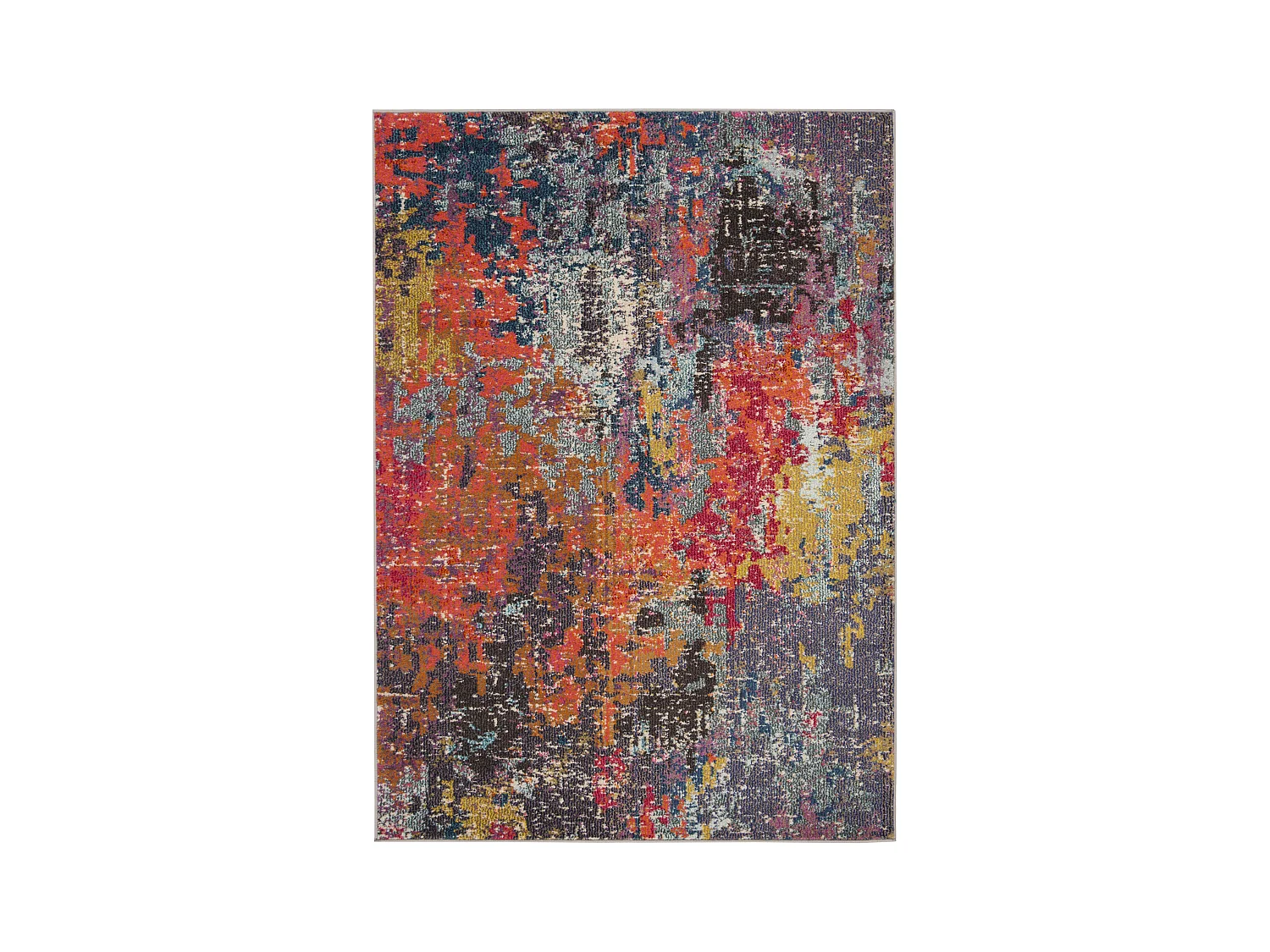 Tapis Bleu/Orange 122 X 170 cm - Makenna