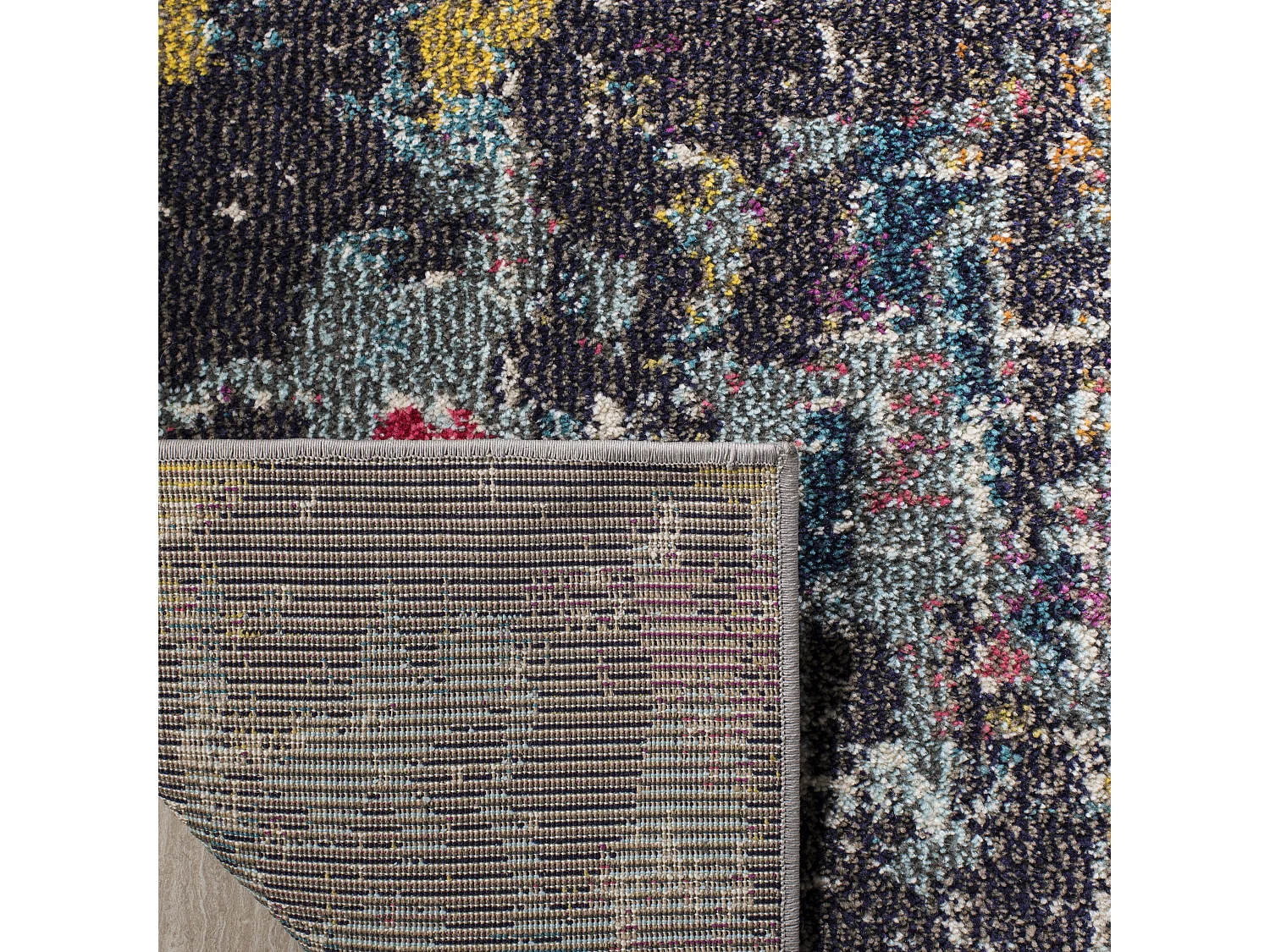 Tapis Bleu/Orange 122 X 170 cm - Makenna