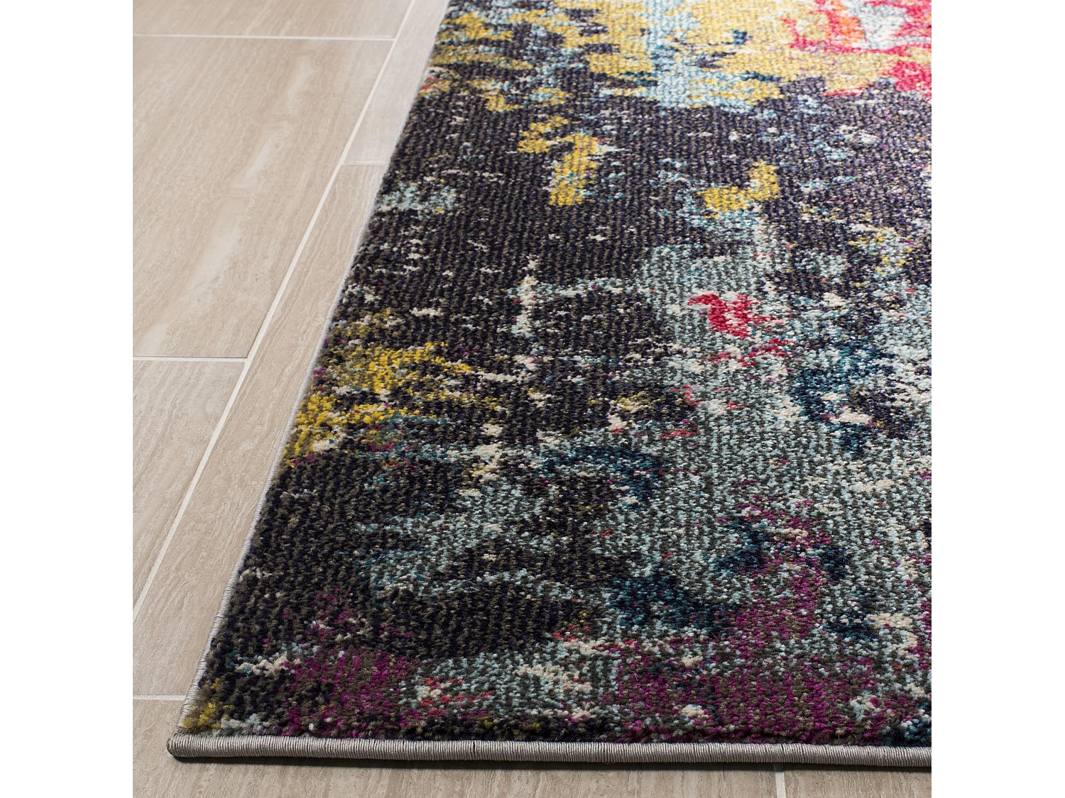 Tapis Bleu/Orange 122 X 170 cm - Makenna