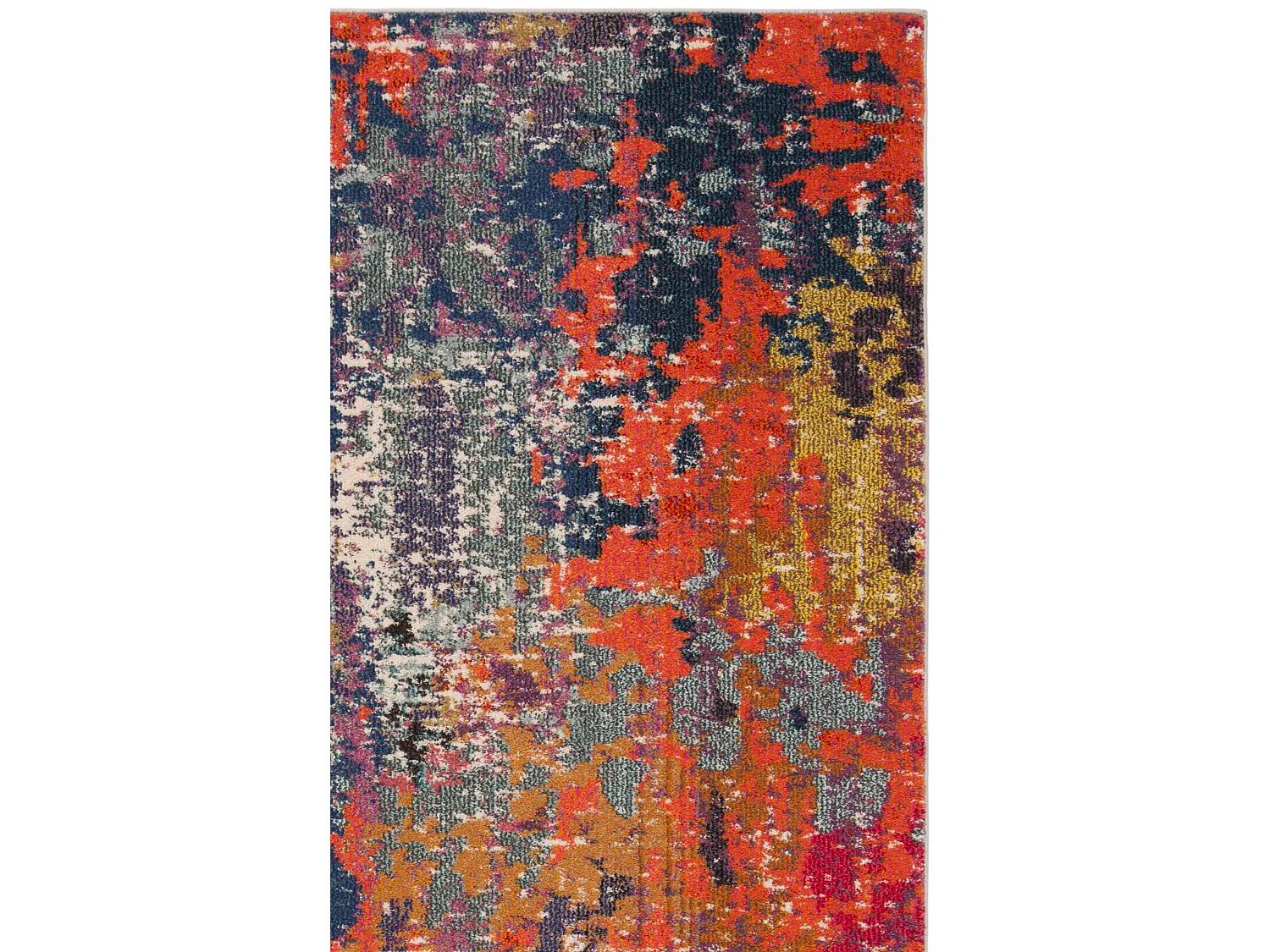 Tapis Bleu/Orange 122 X 170 cm - Makenna