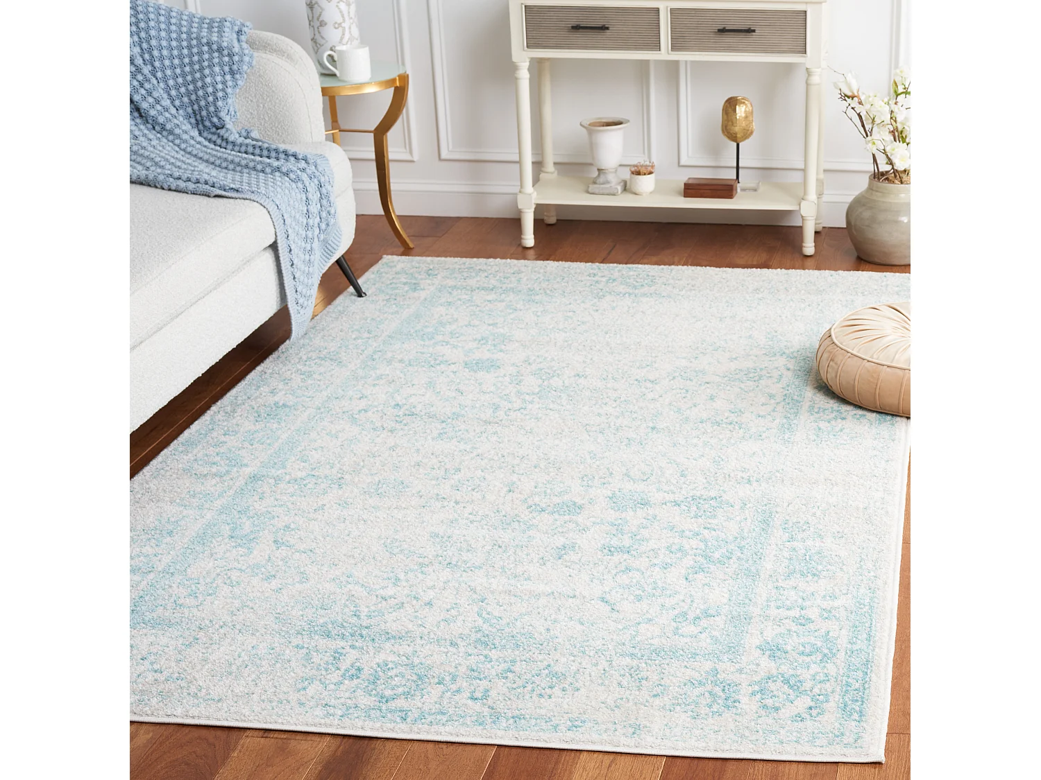 Tapis Neutre/Bleu 155 X 229 cm - Lucinda