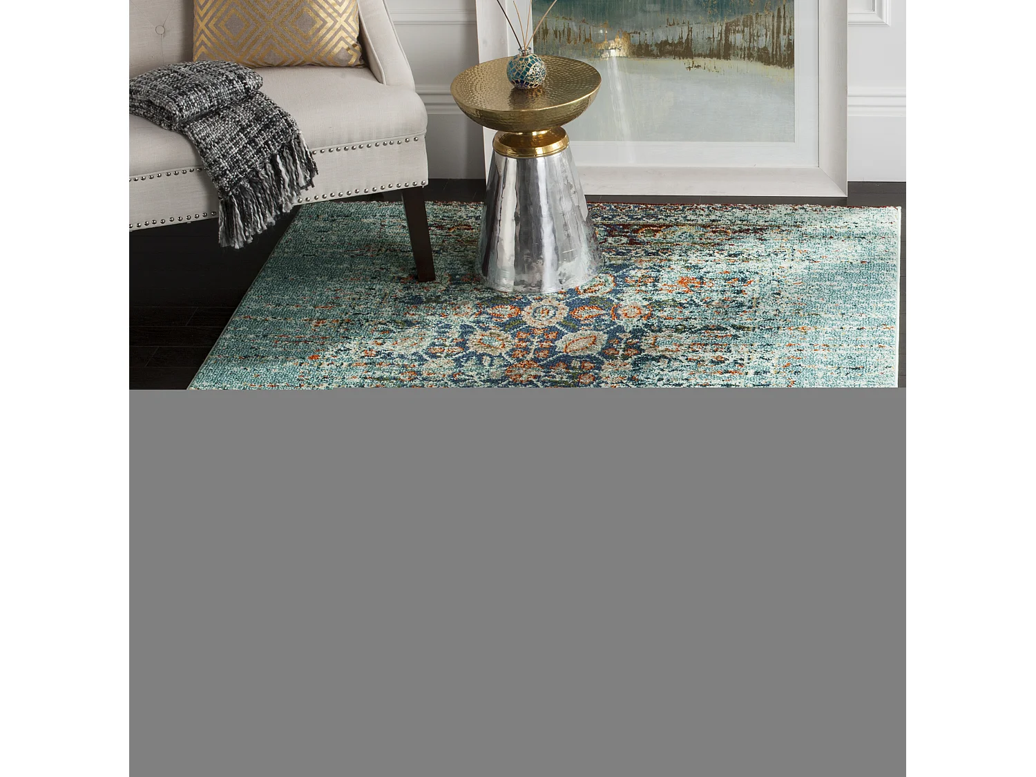 Tapis Bleu/Multicolore 122 X 170 cm - Almeria