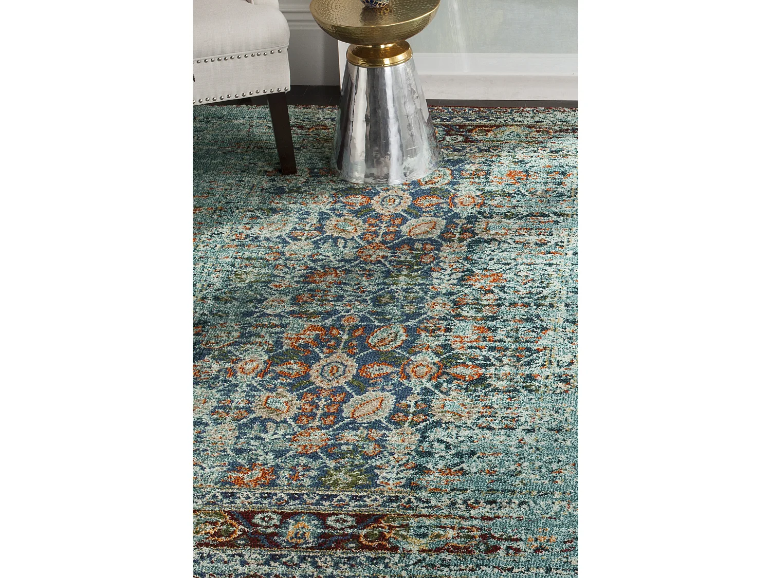 Tapis Bleu/Multicolore 122 X 170 cm - Almeria