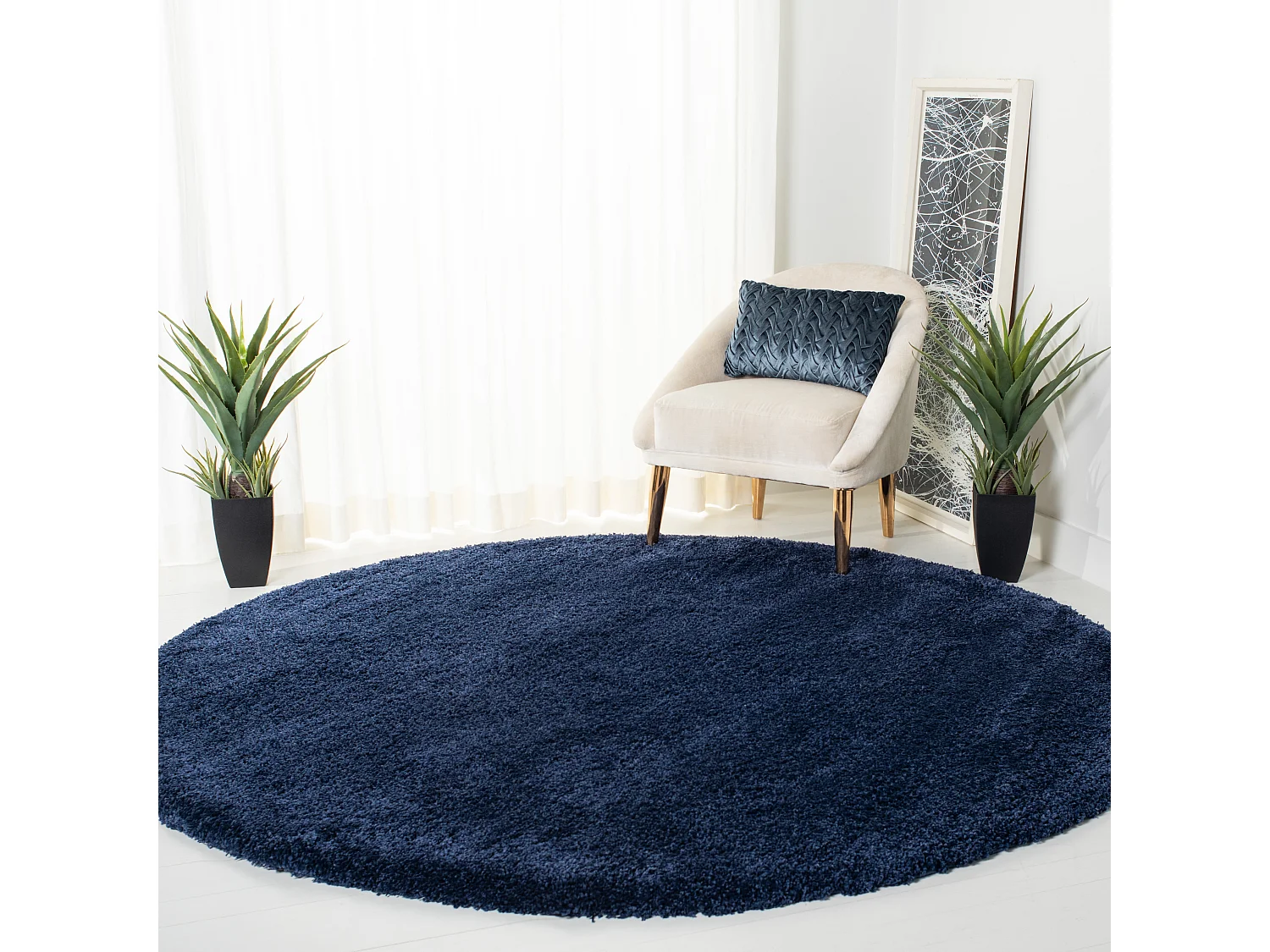 Tapis Bleu Marine 213 X 213 cm - Bowery