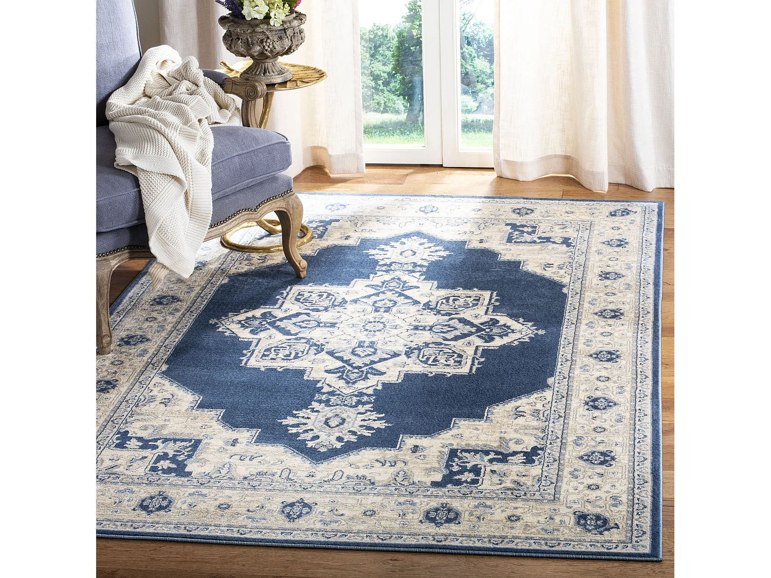 Tapis Bleu/Neutre 160 X 229 cm - Ella