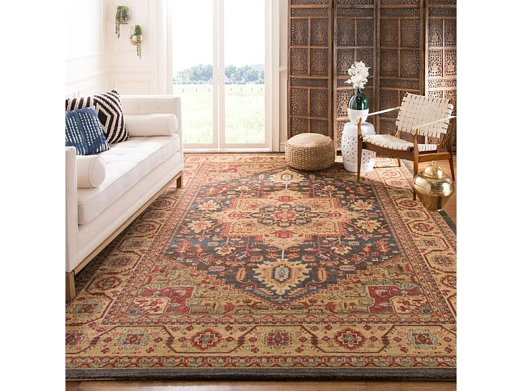 Tapis Bleu Marine/Neutre 305 X 427 cm - Sariel