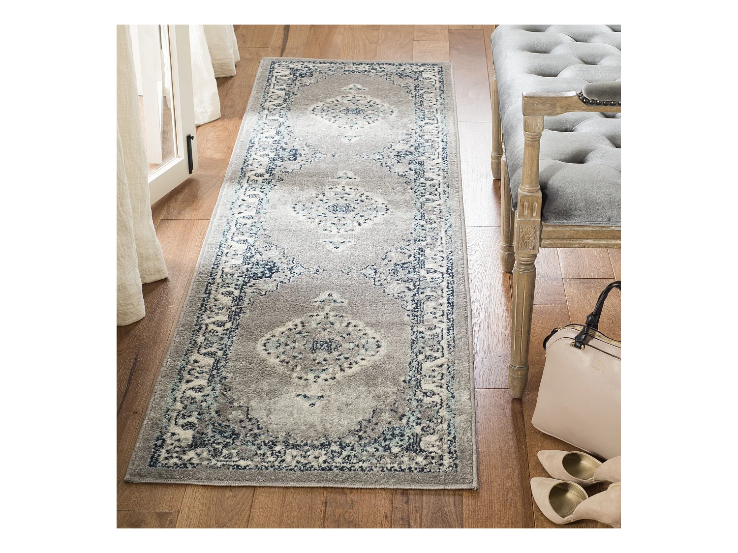 Tapis Gris/Neutre 61 X 244 cm - Matias