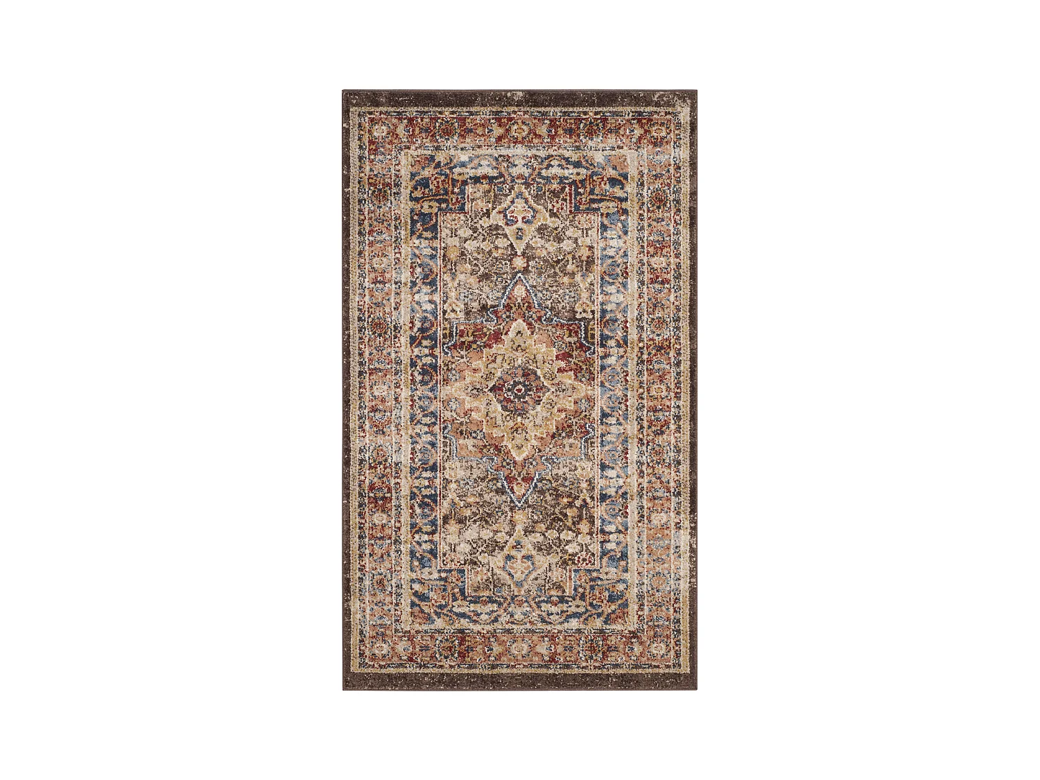Tapis Marron/Rouge 91 X 152 cm - Mehran