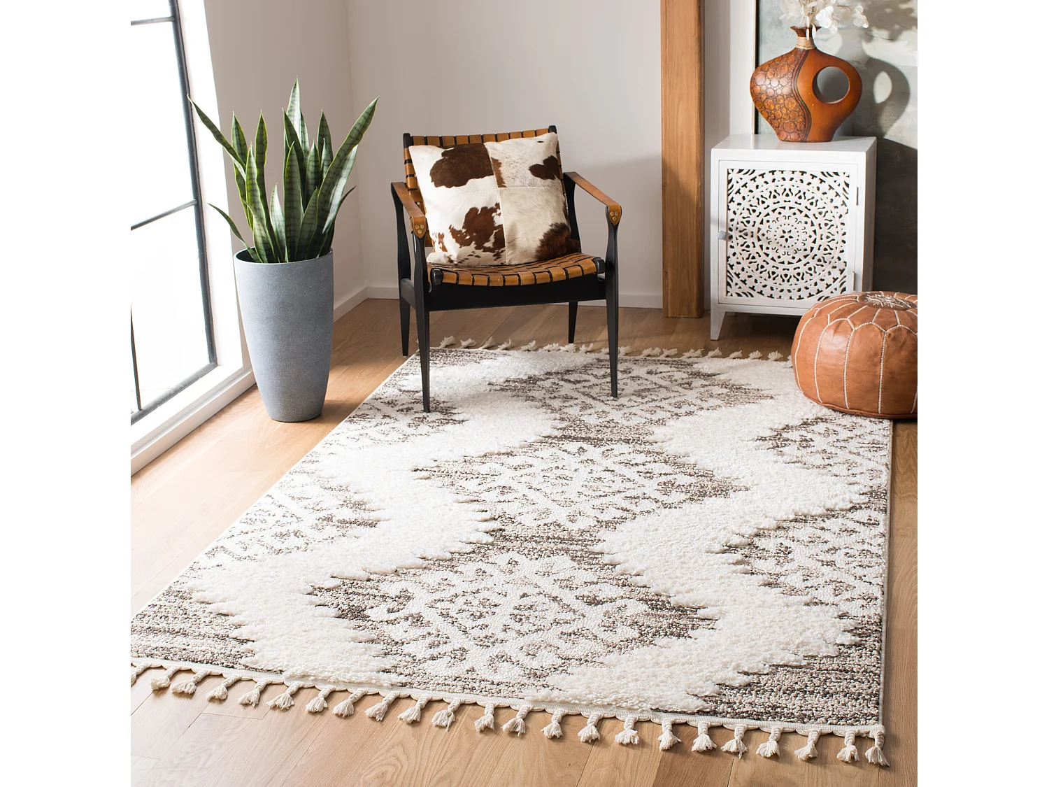 Tapis Neutre/Marron 160 X 229 cm - Peyton