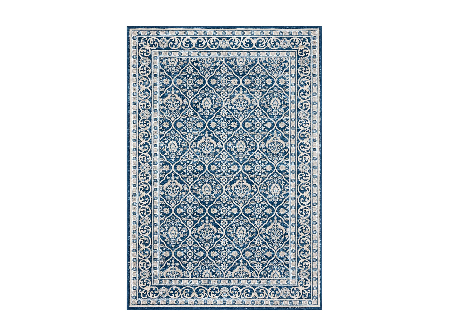 Tapis Bleu Marine/Gris 122 X 183 cm - Teresse