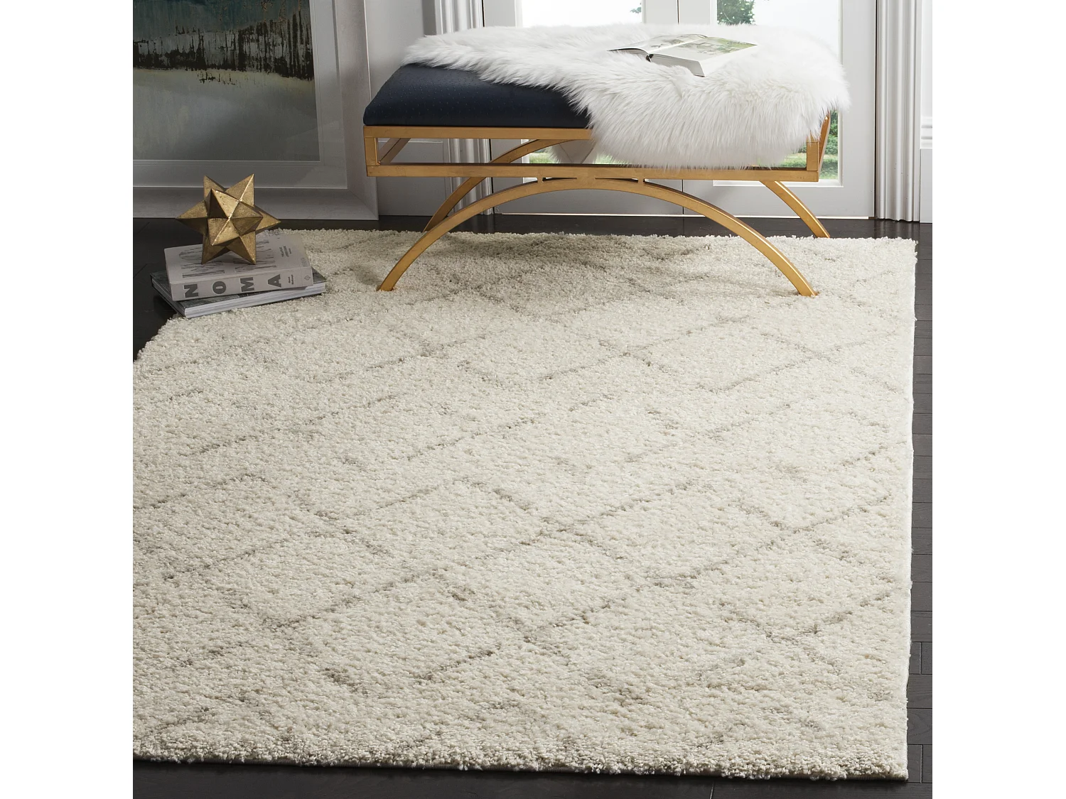 Tapis Neutre/Blanc 155 X 229 cm - Steph