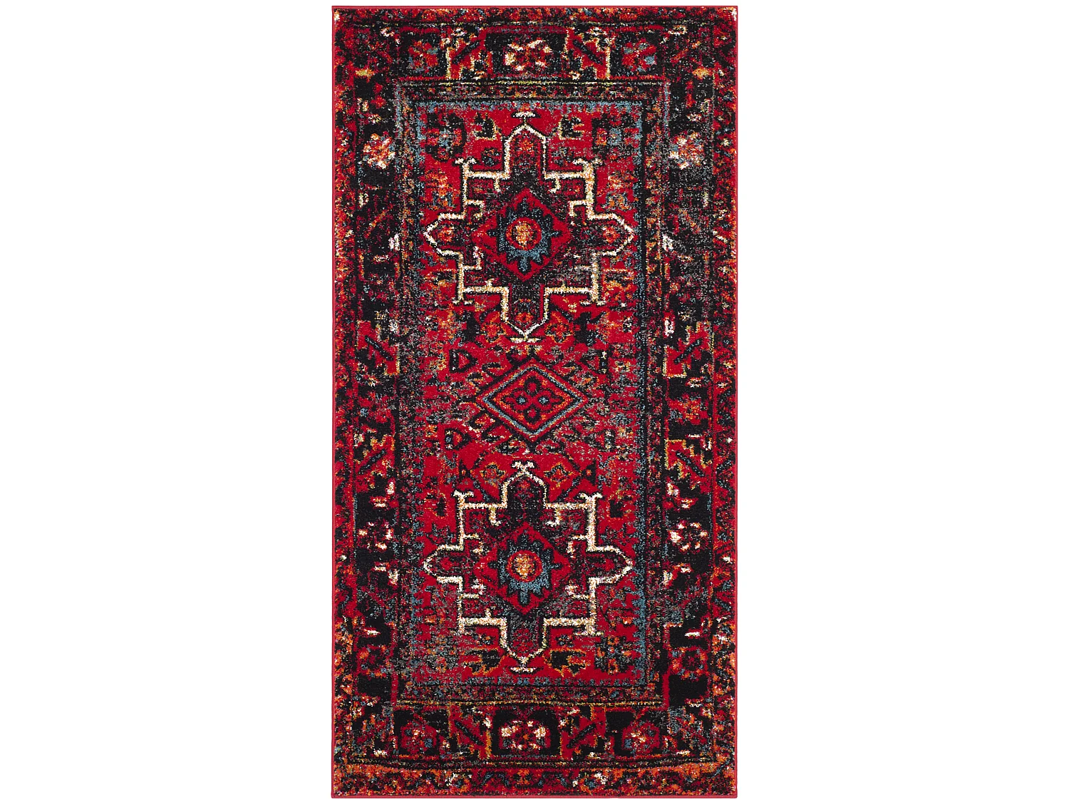 Tapis Rouge/Multicolore 79 X 152 cm - Henley