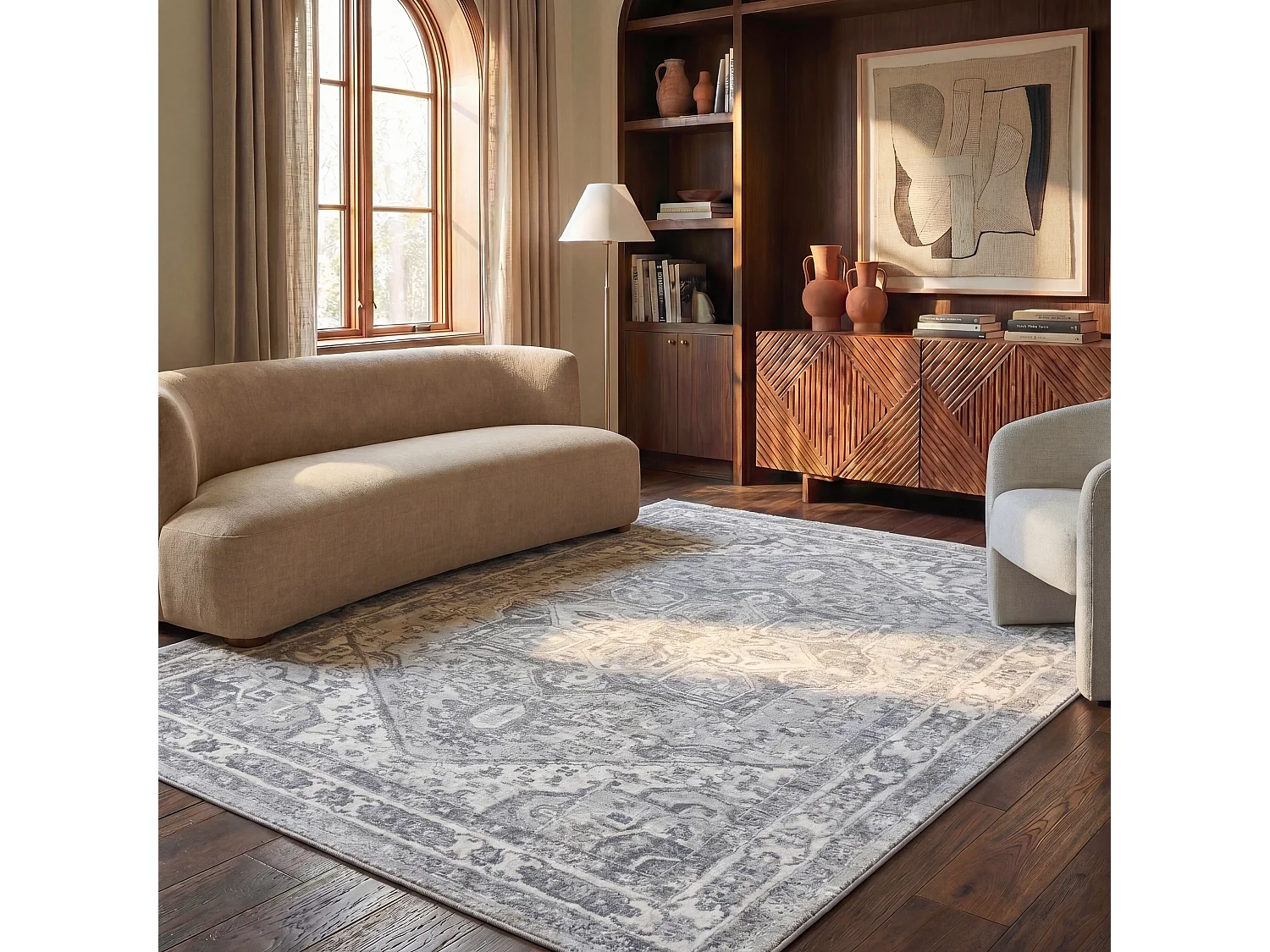 Tapis Neutre/Gris 160 X 229 cm - Maliyah