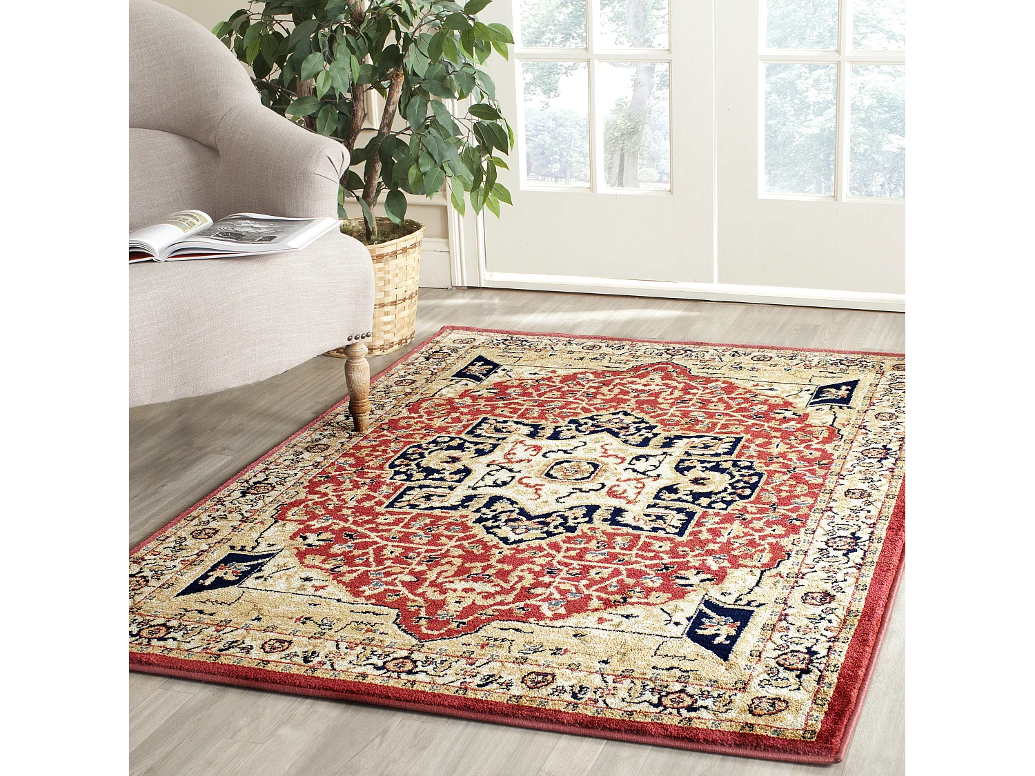 Tapis Rouge/Neutre 122 X 170 cm - Westminster