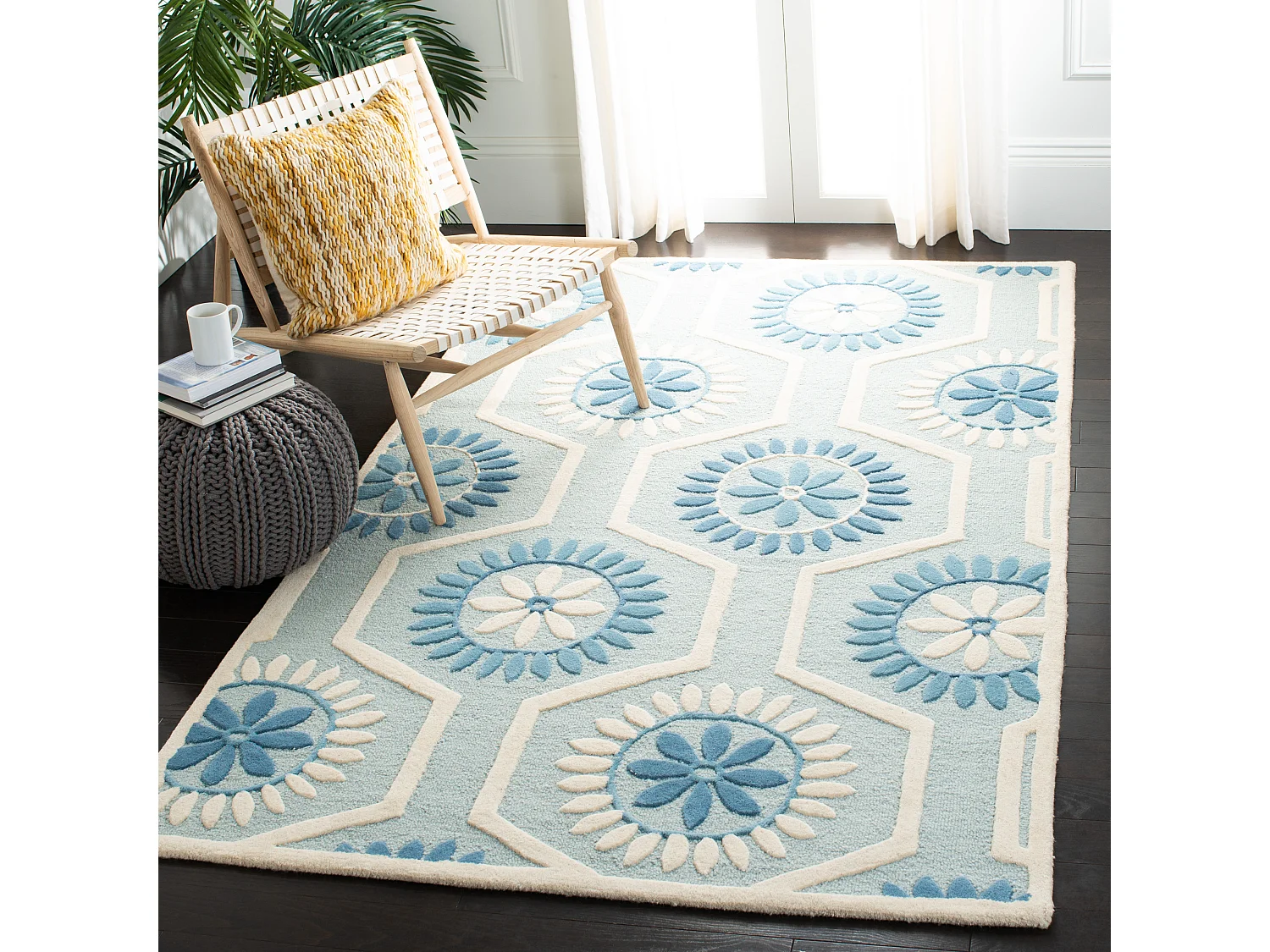 Tapis Bleu/Neutre 122 X 183 cm - Piper