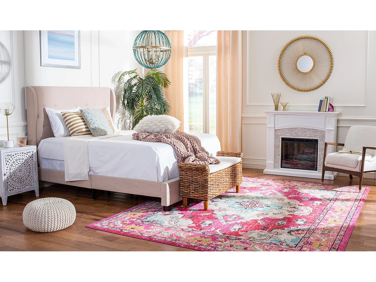 Tapis Rose/Multicolore 122 X 170 cm - Milà
