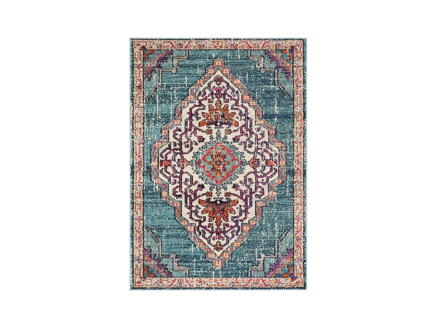 Tapis Bleu/Multicolore 122 X 170 cm - Isabelle