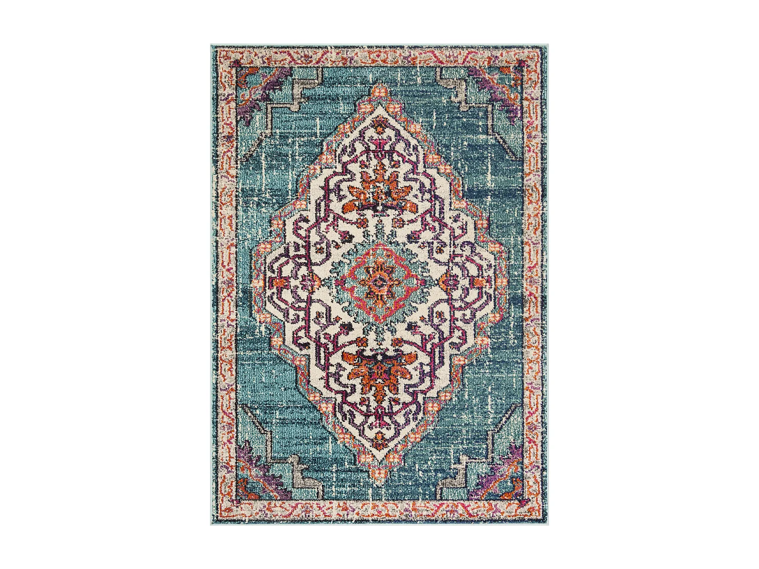 Tapis Bleu/Multicolore 122 X 170 cm - Isabelle
