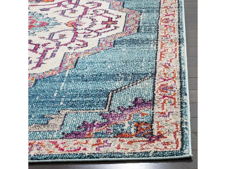Tapis Bleu/Multicolore 122 X 170 cm - Isabelle