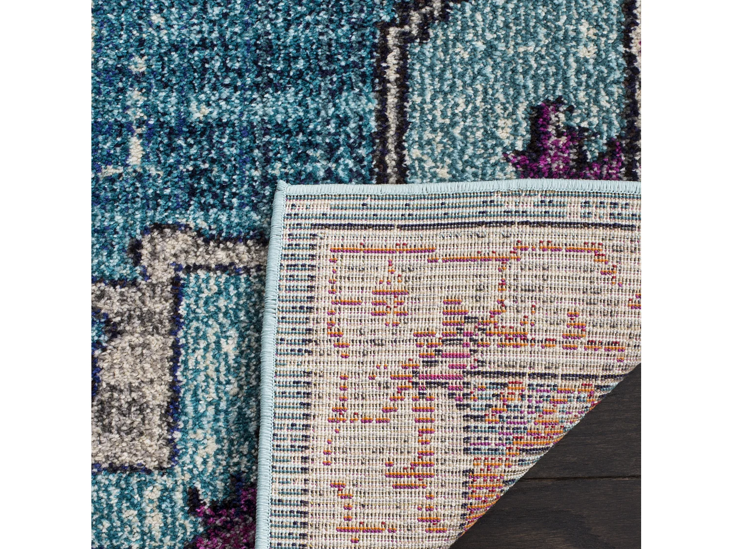 Tapis Bleu/Multicolore 122 X 170 cm - Isabelle