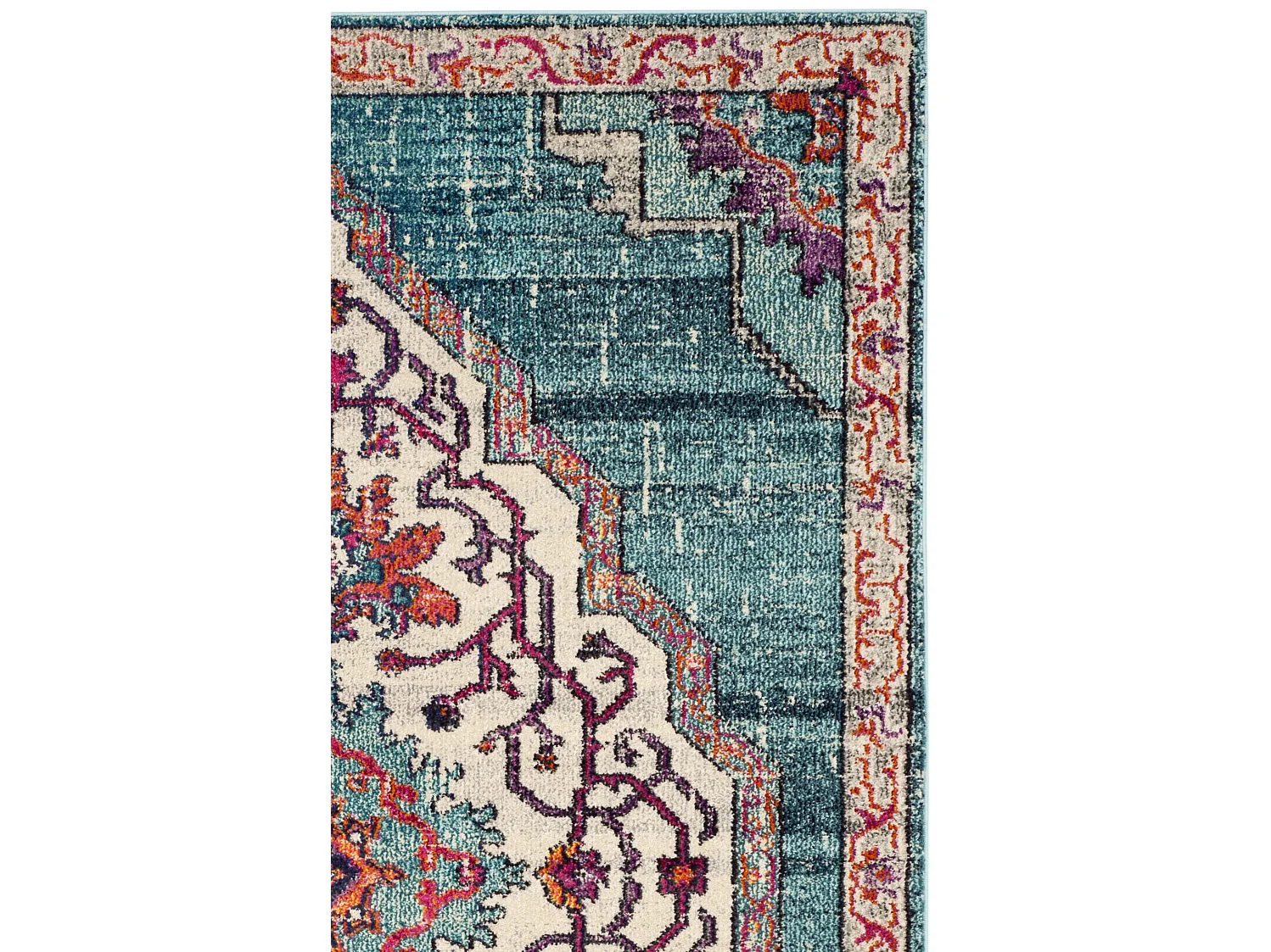 Tapis Bleu/Multicolore 122 X 170 cm - Isabelle
