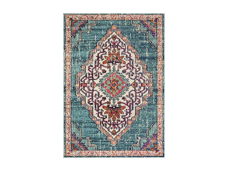 Tapis Bleu/Multicolore 122 X 170 cm - Isabelle