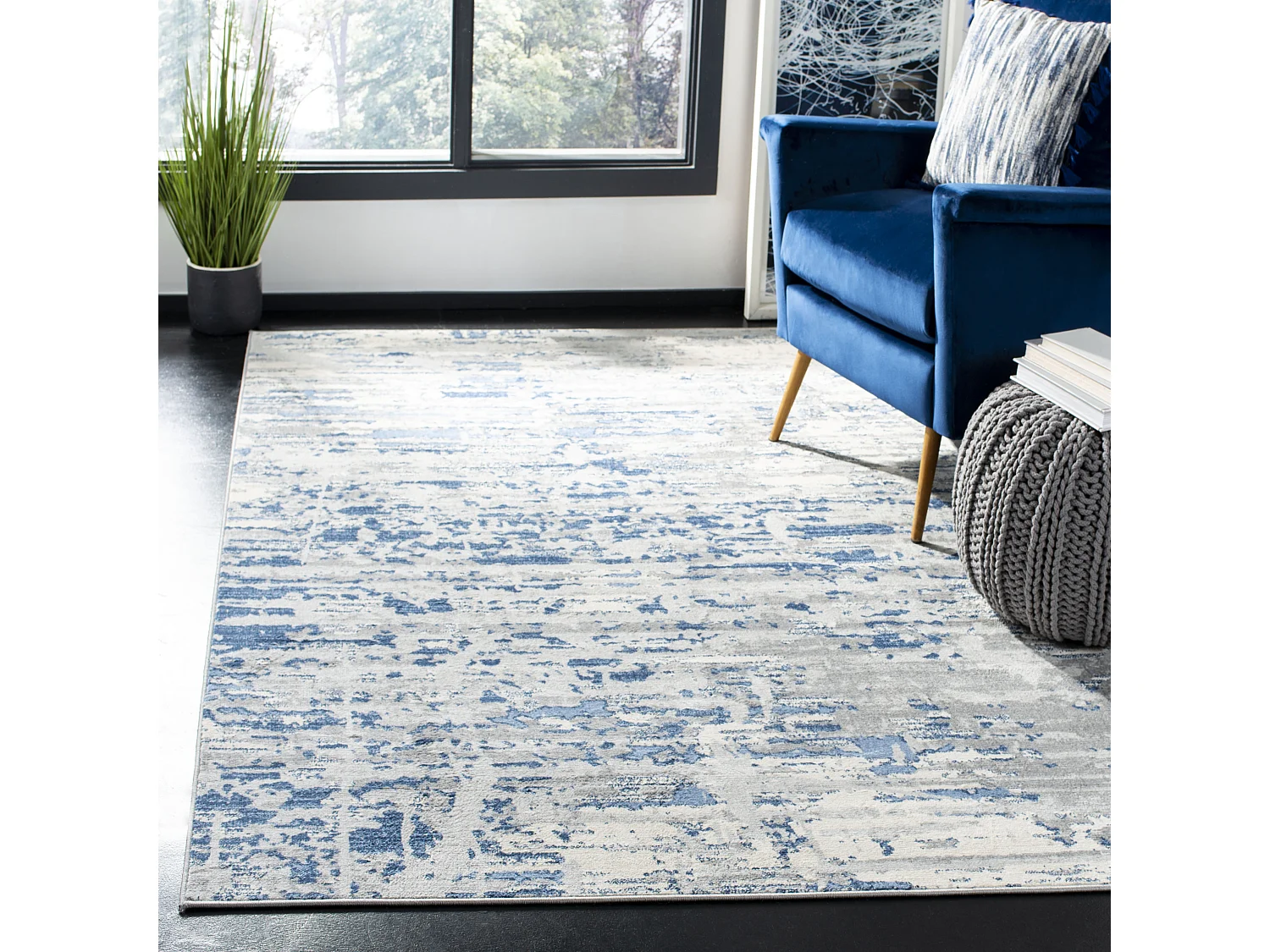 Tapis Neutre/Bleu 160 X 229 cm - Jassi