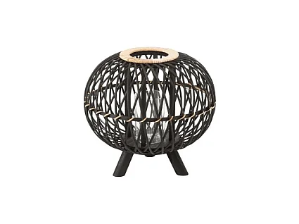 Lanterne Design "Boule sur Pied" 33cm Noir