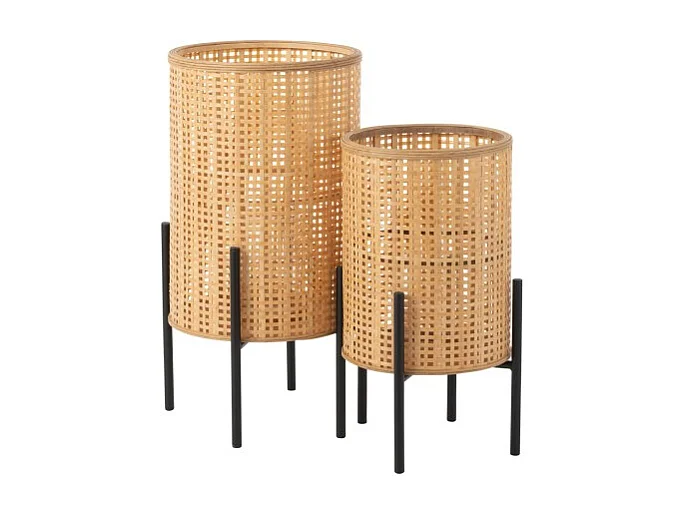 Lanterne sur Pied Bambou "Fernando" 50cm Naturel