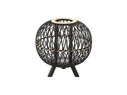 Lanterne Design "Boule sur Pied" 39cm Noir