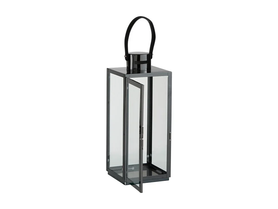 Lanterne Design en Verre "Porta" 51cm Noir