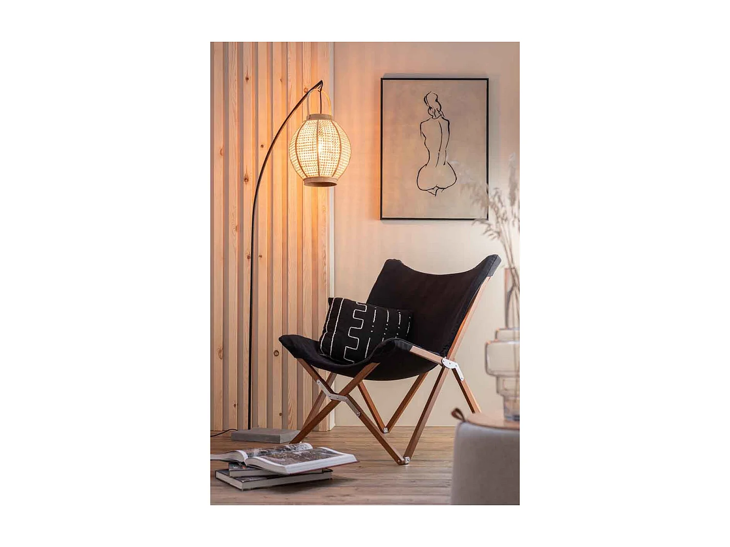 Lanterne en Bambou "Fernando" 34cm Naturel