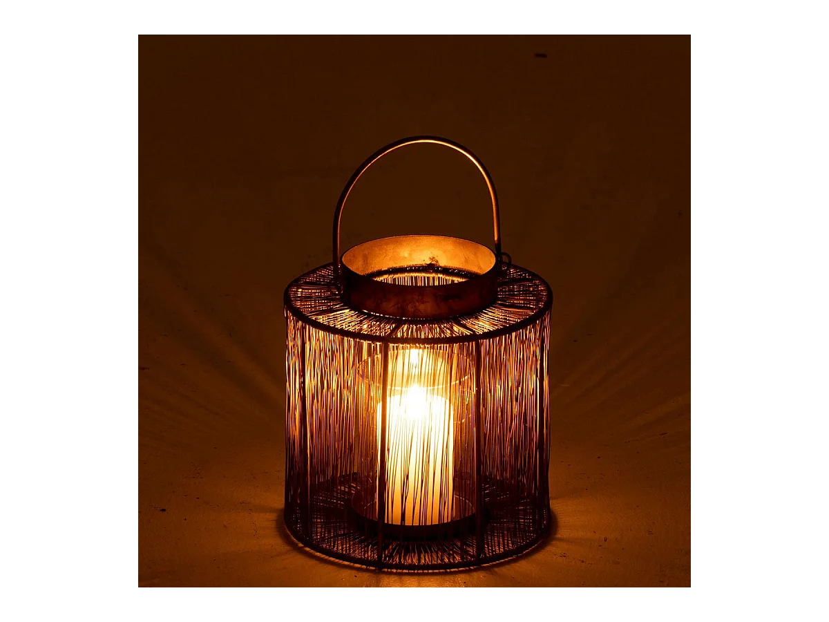 Lanterne Vintage en Métal "Freyo" 27cm Bronze