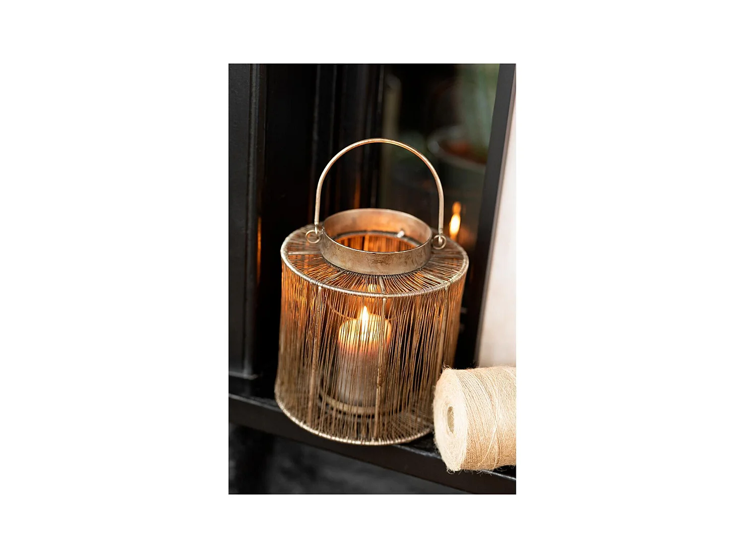 Lanterne Vintage en Métal "Freyo" 27cm Bronze