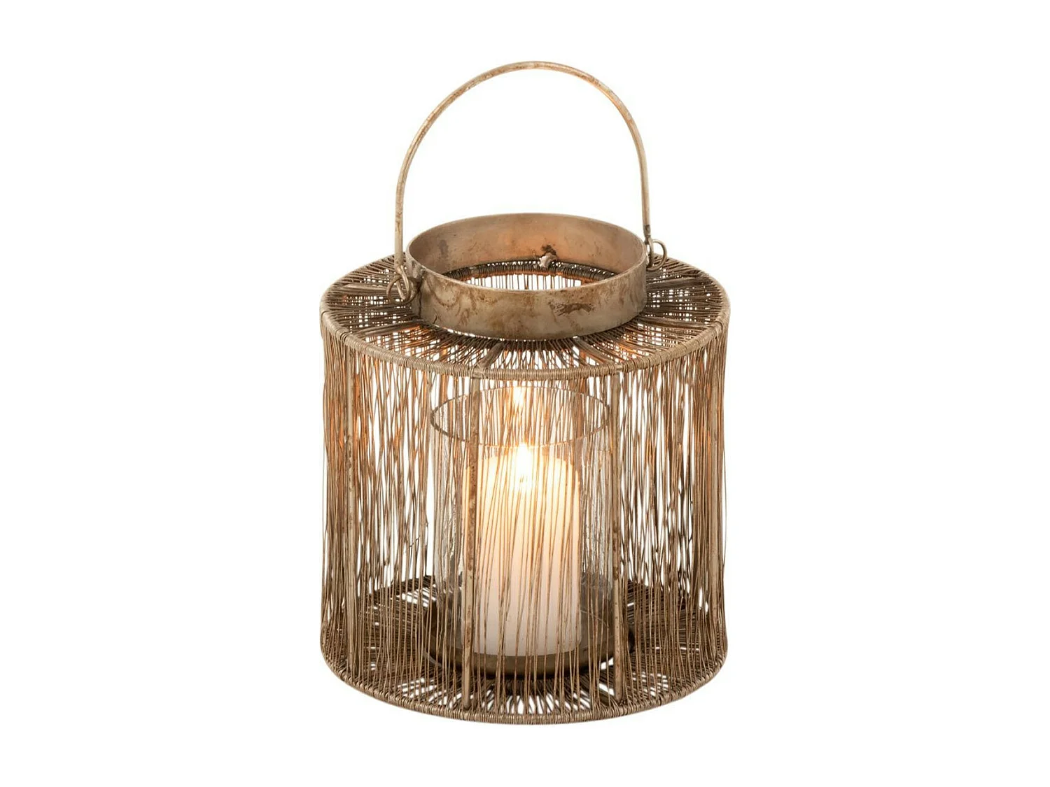 Lanterne Vintage en Métal "Freyo" 27cm Bronze