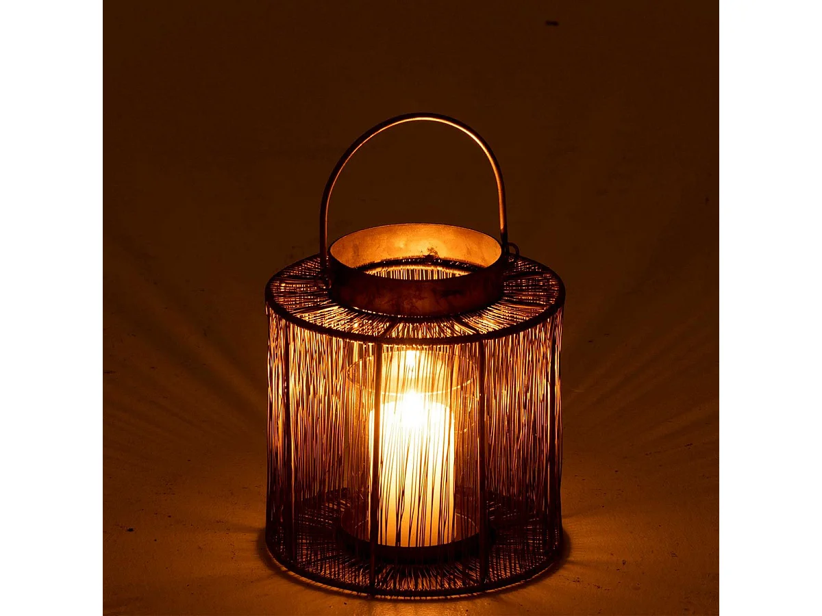 Lanterne Vintage en Métal "Freyo" 27cm Bronze