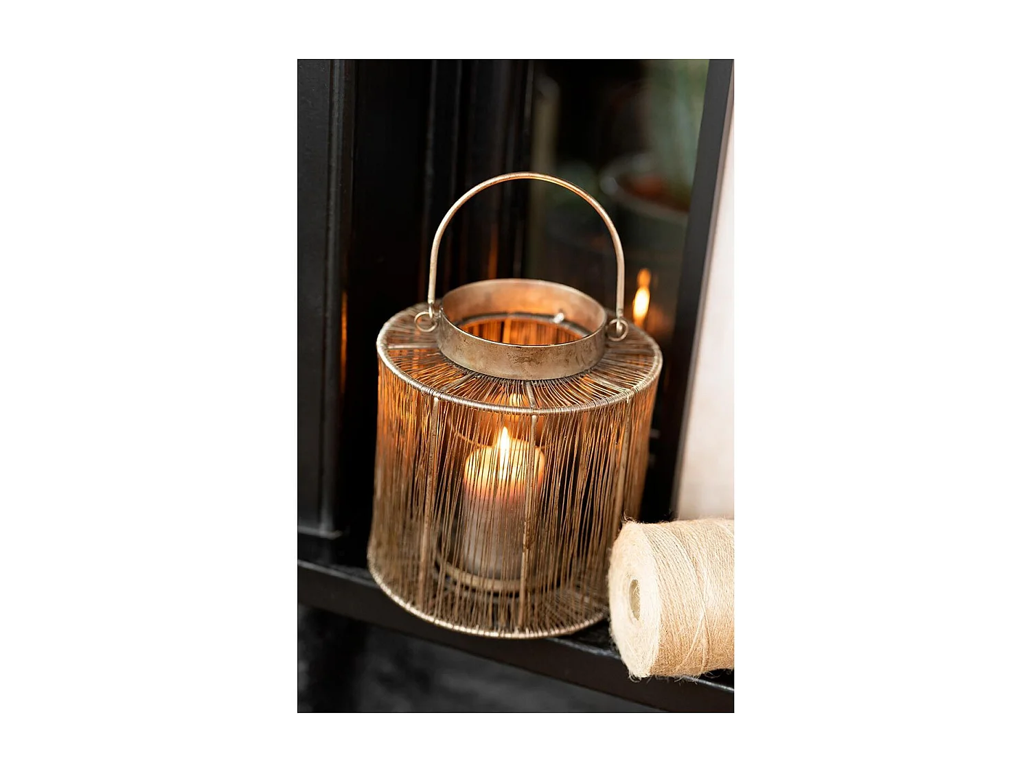 Lanterne Vintage en Métal "Freyo" 27cm Bronze