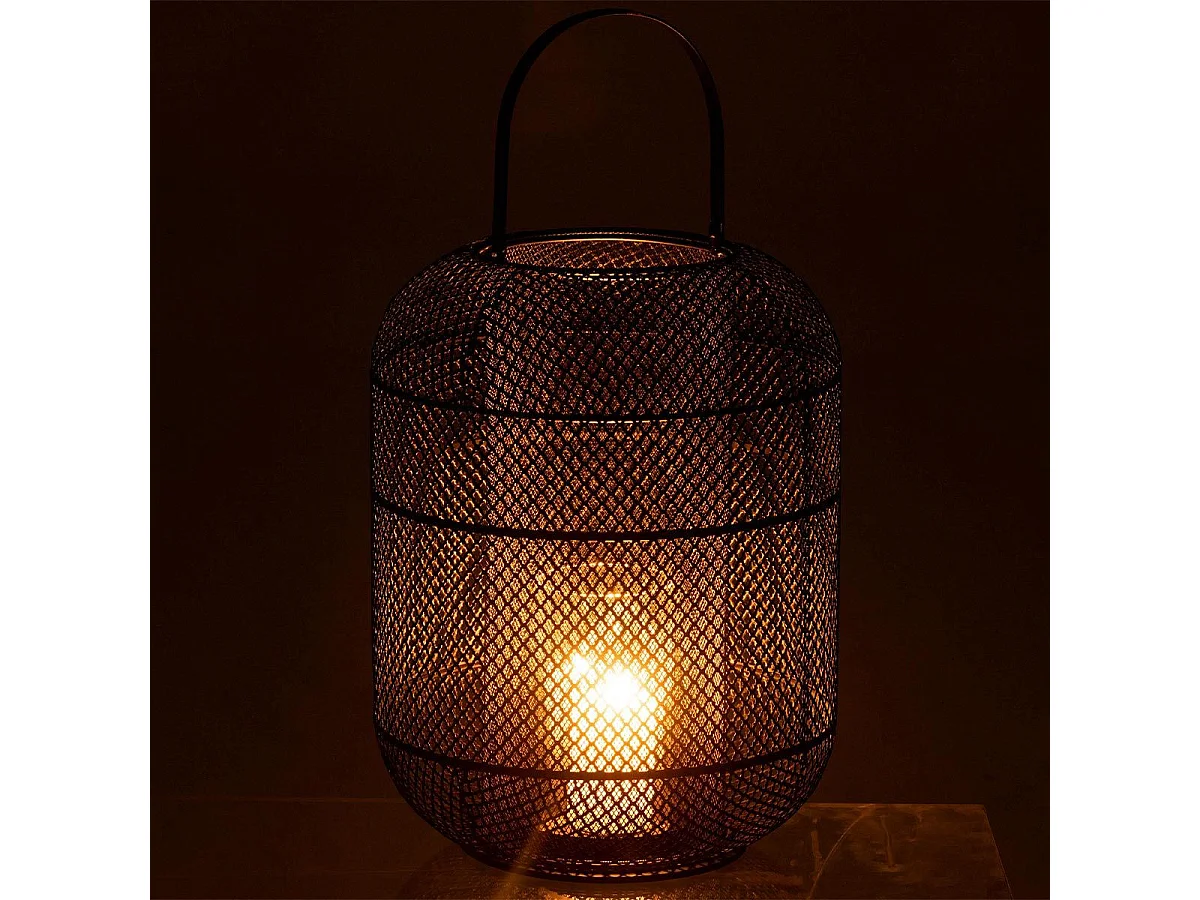 Lanterne Déco en Métal "Donny" 51cm Noir