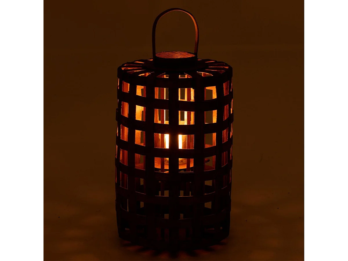 Lanterne Cylindrique "Longue Rotin" 60cm Naturel