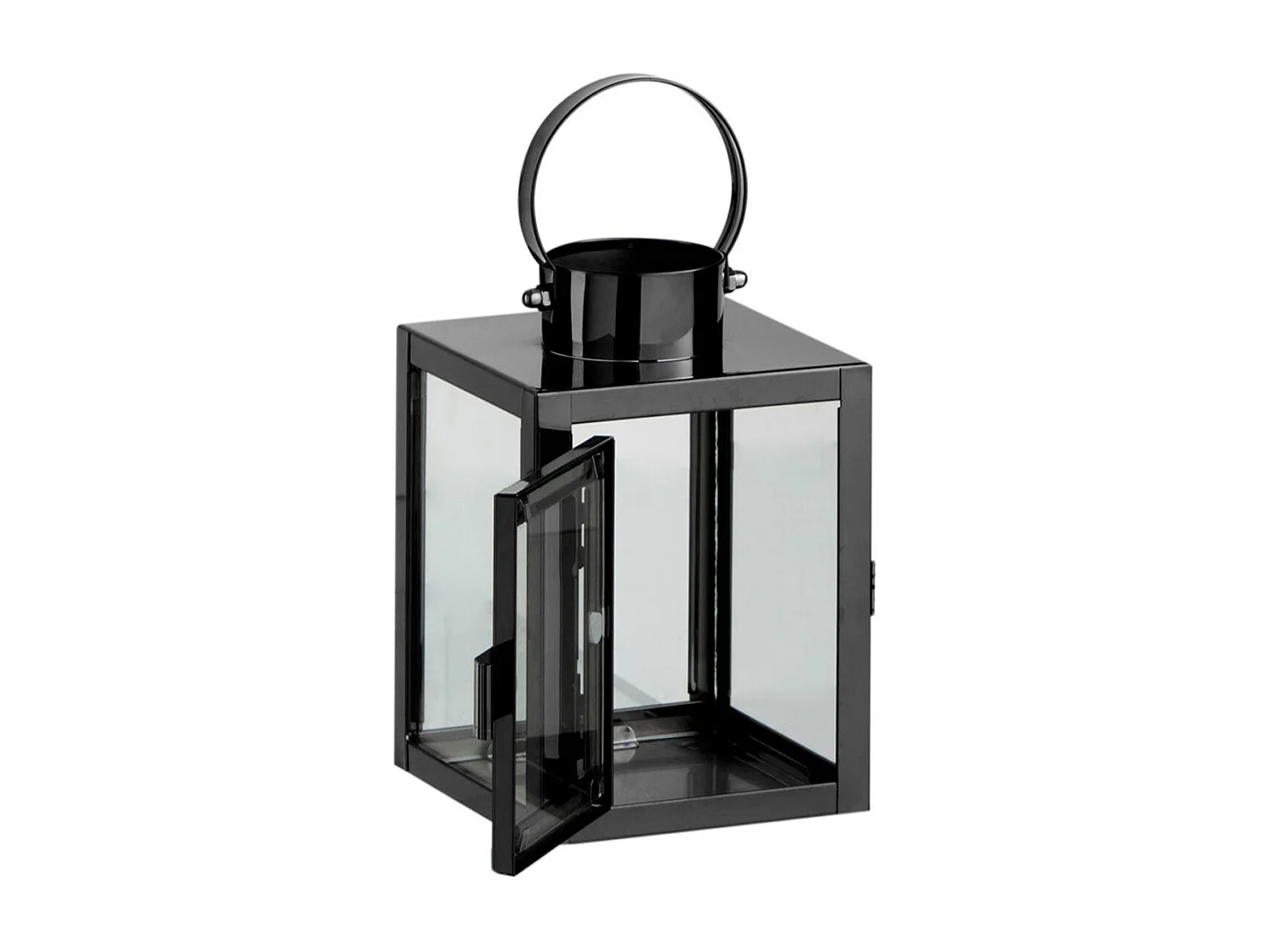 Lanterne Design en Verre "Porta" 15cm Noir