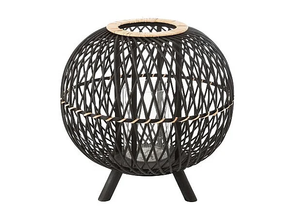 Lanterne Design "Boule sur Pied" 43cm Noir