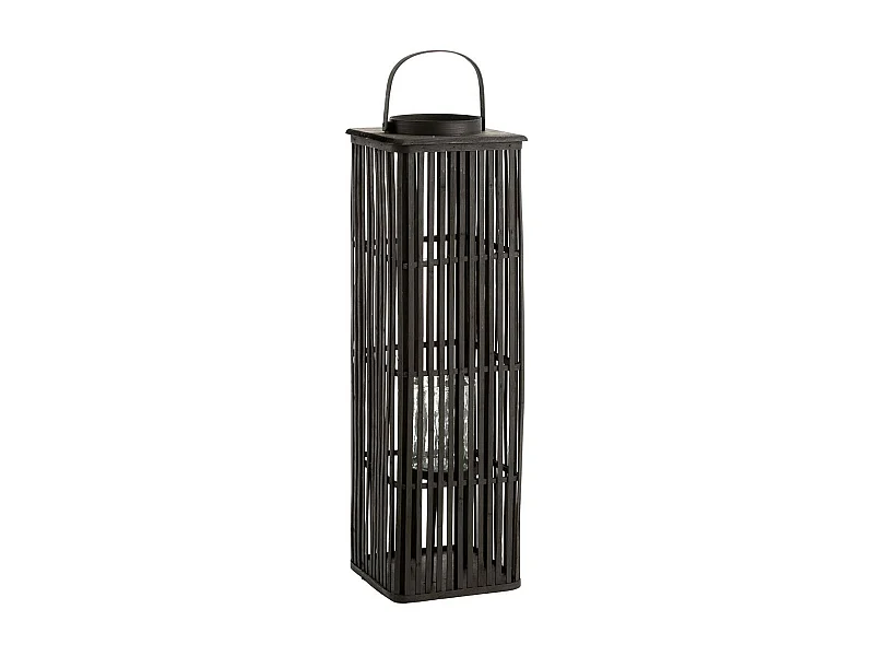 Lanterne Déco en Bambou "Longue" 89cm Noir