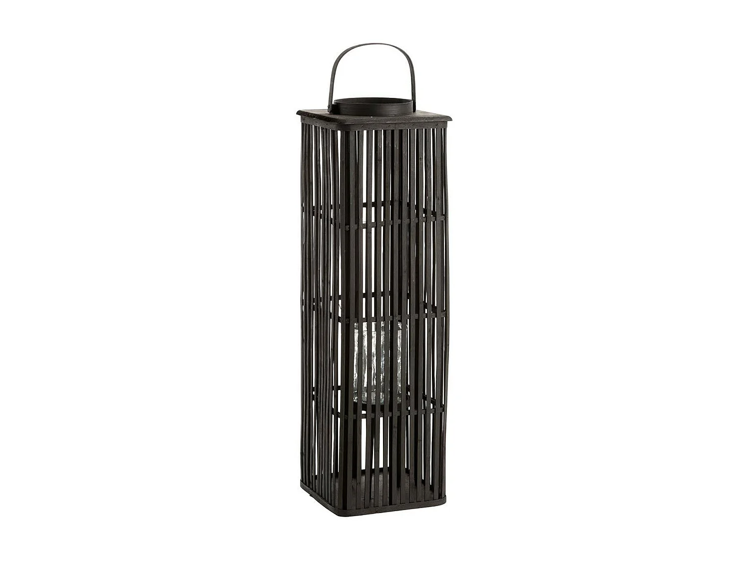 Lanterne Déco en Bambou "Longue" 89cm Noir