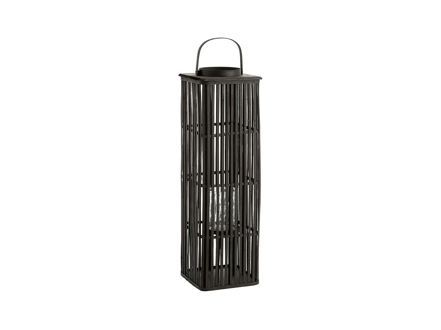 Lanterne Déco en Bambou "Longue" 89cm Noir