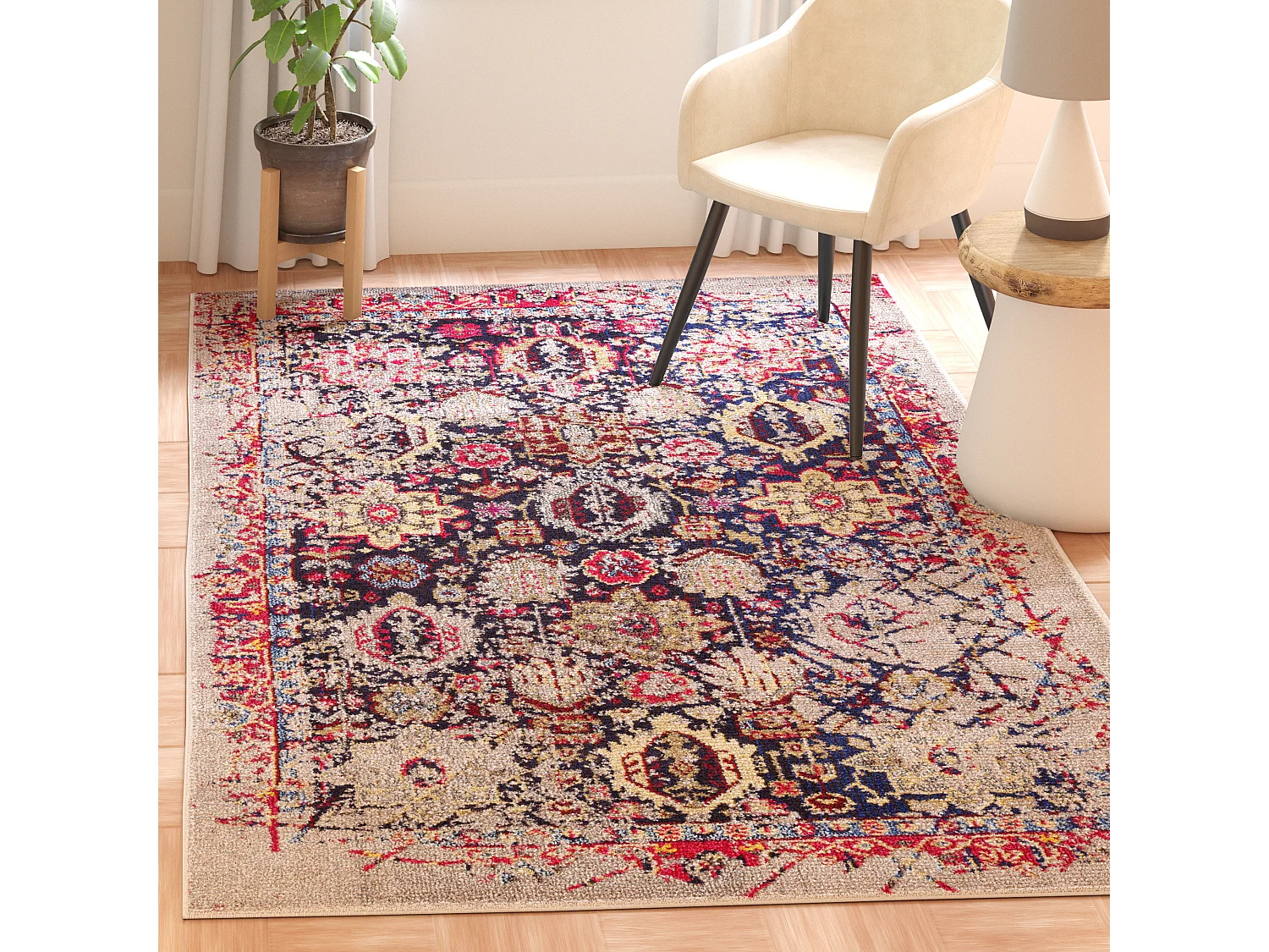 Tapis Gris/Multicolore 122 X 170 cm - Fillipo