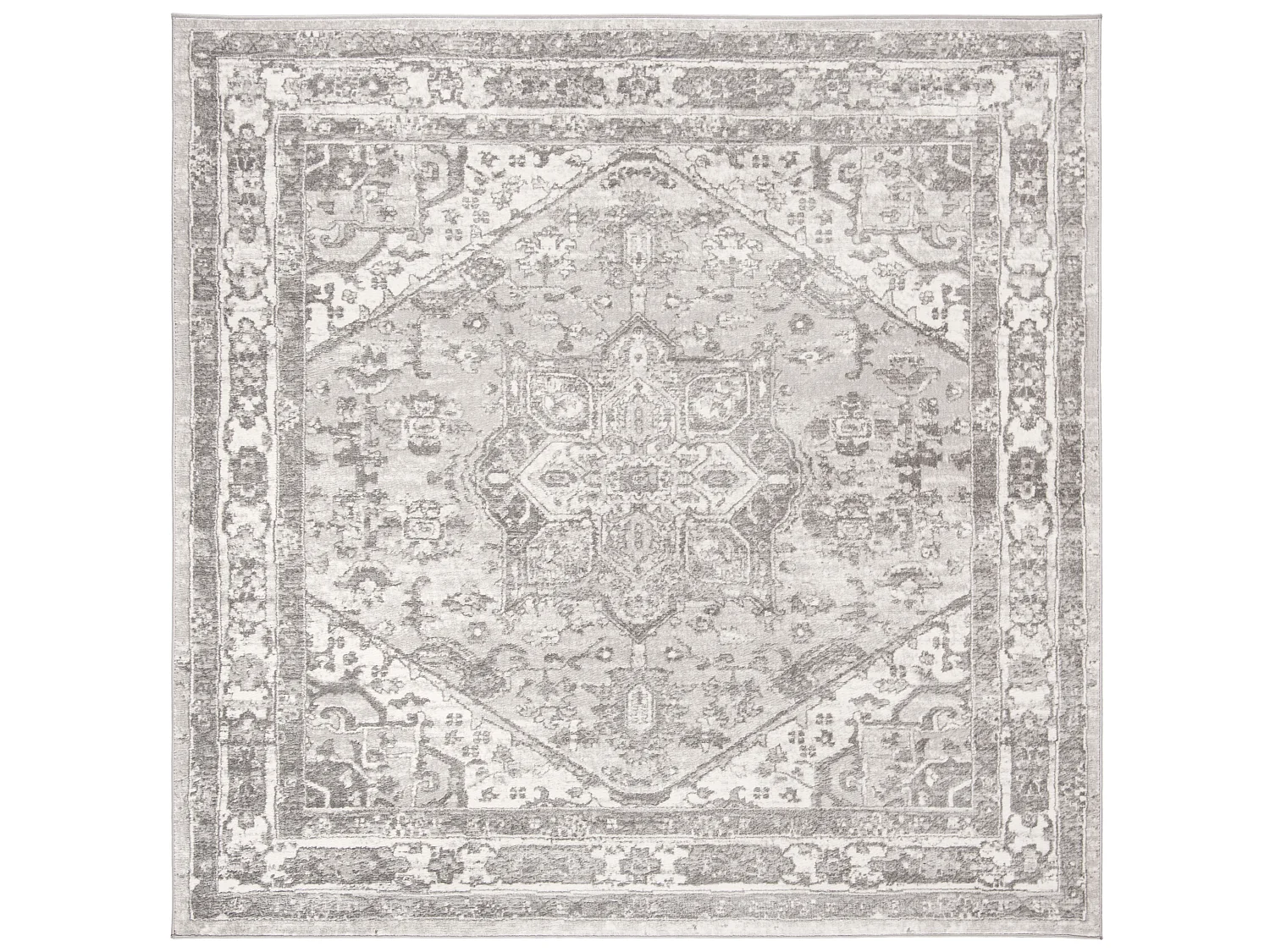 Tapis Neutre/Gris 201 X 201 cm - Maliyah