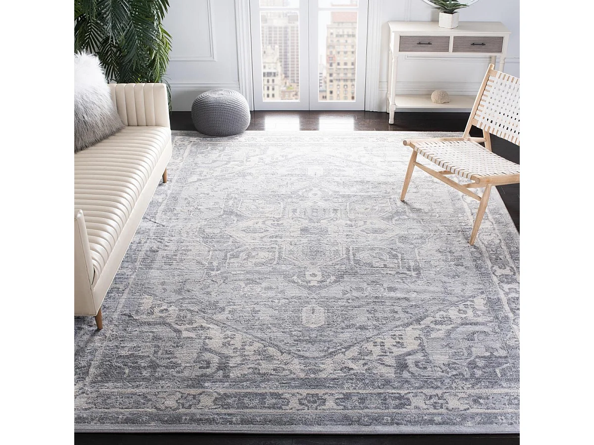 Tapis Crème/Gris 201 x 201 cm - Maliyah